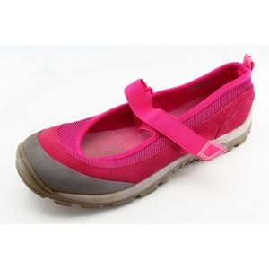 Lands' End Youth Girls Shoes‎ Size 5 M Pink Mary Jane Fabric